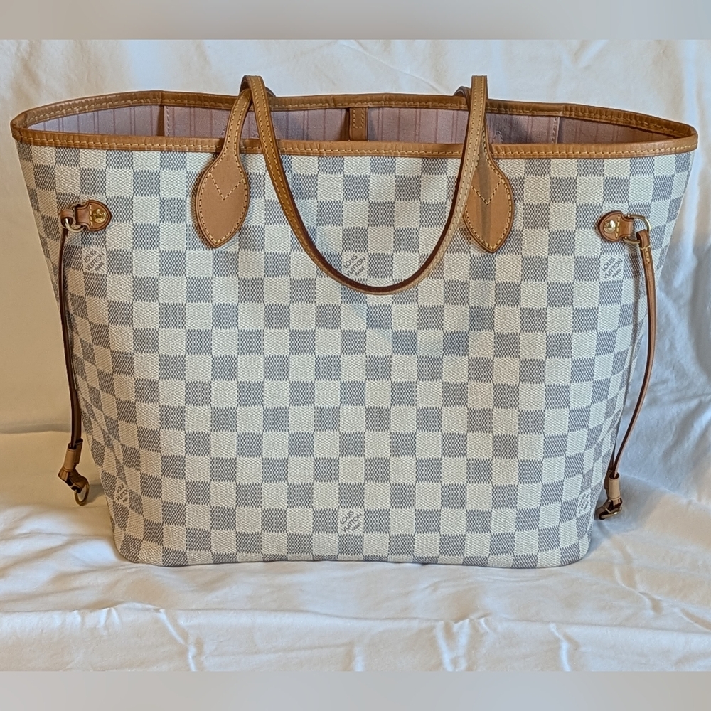 Louis Vuitton Neverfull MM Damier Azure Rose Ballerine